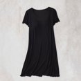 thumbnail image 2 of Timegard Womens Nightgown with Built in Bra Ruffle Short Sleeve Round Neck Soft Sleepwear Casual Dresses, 2 of 9