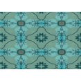 thumbnail image 1 of Ahgly Company Tapis Rectangulaire Lavable en Machine Turquoise Vert, 2 Pieds x 4 Pieds, 1 of 7