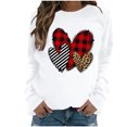 thumbnail image 2 of Styesk Chandails à Manches Longues pour Femmes, Imprimé de Cœur, Hauts de Sortie, T-Shirts Confortables et Doux à Col Rond, Chandail à Enfiler, Mode, Ample, Léger, Chandail en Molleton, Graphique de la Saint-Valentin, Hauts Décontractés, 2 of 3
