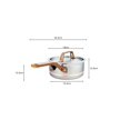 thumbnail image 5 of Casserole en Acier Inoxydable à Noyau de Cuivre 5 Plis de 2 L Meyer CopperClad avec Couvercle, Fabriquée au Canada, 5 of 5