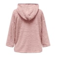 thumbnail image 4 of Manteaux d'Hiver pour Femmes Grande Taille Veste en Polaire Cardigan à Capuche Manches Longues Chandails en Molleton Ouvert Col Rabattu, 4 of 5