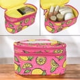 thumbnail image 4 of Eqb - Cosmetic Bag - 2 Comp Train Case Lemon, 4 of 5