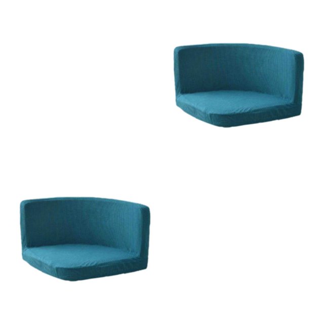 Maytalsory Soft And Durable Chair Cover Chairs With Style And Functionality Polyester Trilateral Chair Covers Multifunctional Bluestone blue 2Set