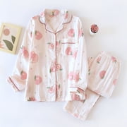 TopLLC Pajama Sets Lounge Sets for Women ,Women'S Sleepwear 2 Women's Pajamas Sets Cotton Pyjama Women's Pajamas Sleepwear Sets Spring Summer Homewear Pajama Sets