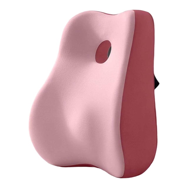 Esquirla High Back Support Pillow Lumbar Support Pillow for Sofa Office Chair Driving Pink