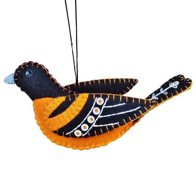 Handmade Wool Bird Hanging Ornament 8.5 in x 4 cm for Holiday Home Decor