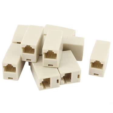 Unique Bargains Cat5 RJ45 Lan Network Ethernet Cable Extender Joiner Adapter Coupler 10 PCS