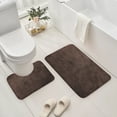 thumbnail image 2 of Yhmxh Bathroom Floor Mat 2 Piece Solid Color AntiDirty Carpet Toilet Bathroom Non Slip Absorbent Floor Mat Bathroom Foot Mat Washable Rug Anti-slip Rug Decorative Rug Rugs for Living Room Outdoor Rug, 2 of 5