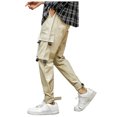 thumbnail image 2 of Pantalon Homme Design Pantalon Homme Couleur Unie Pantalon Décontracté à Cordon de Serrage Pantalon de Randonnée Pantalon de Travail Pantalon de Vêtements d'Extérieur pour Homme Mode, 2 of 8