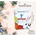 thumbnail image 5 of Darling Souvenir Blue Birthday Invitation Card 28 Pcs Fill or Write In Blank Invites Printable Party Supplies 5 x 7 Inches, 5 of 5