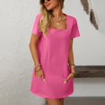 thumbnail image 4 of Liquidation d'Été! WRKEKC Robes d'Été pour Femmes 2025, Robes Soleil Femmes, Robe en Denim à Manches Longues et Col en V Ample et Tendance pour Femmes, 4 of 7