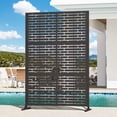 thumbnail image 1 of Modern Shade 4x6 FT Metal Privacy Screen - Urban Block, 1 of 7