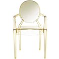 thumbnail image 3 of Modway Casper 18.5" Modern Plastic Dining Armchair, Yellow Finish, 3 of 5
