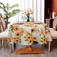 thumbnail image 4 of Oval Tablecloth 52 x 70 Inch, Sunflower Flower Tablecloth for Oval Table, Fabric Wrinkle Free Washable Waterproof Tablecloth Oval Table Cloth for Kitchen Dining Room Table, 4 of 5