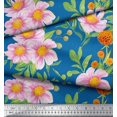 thumbnail image 3 of Soimoi polyester Crepe Fabric Leaves & Wild Flower Decor Fabric Printed Yard 42 Inch Wide, 3 of 3