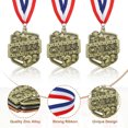 thumbnail image 3 of Uxcell  Tournament Award Medals with Ribbons, Winner Medals Prizes for Competitions Sports Party Gold, 3 of 7