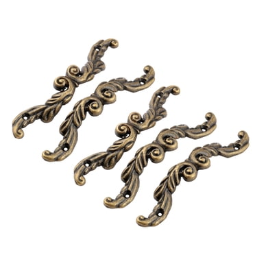 Unique Bargains Poignée de Tiroir de Commode en Forme d'Arc en Métal pour Porte d'Armoire Ton Bronze 5 Pcs