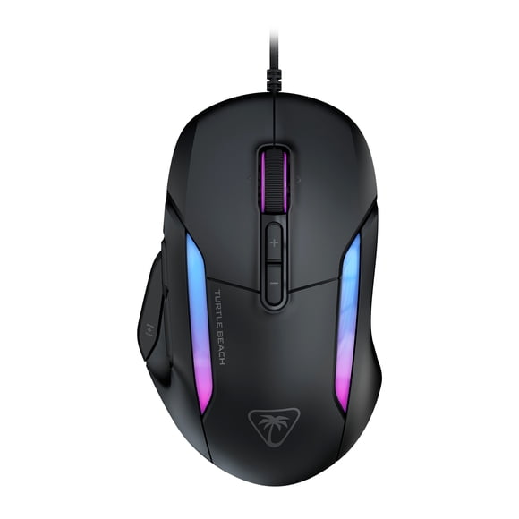 Turtle Beach Kone II souris gaming RGB ergonomique filaire - Capteur optique 26 000 DPI, interrupteurs optiques 100 M de clics, 23 entrées personnalisables, molette 4D - Noir cendre
