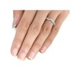 thumbnail image 3 of Bague de Garde de Mariage Incurvée en Diamant 1/3 Ct en Or Blanc 14 K, 3 of 3