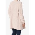 thumbnail image 4 of TheMogan Women's PLUS Loose Fit Popcorn Knit Long Sleeve Pocket Open Sweater Cardigan, 4 of 6