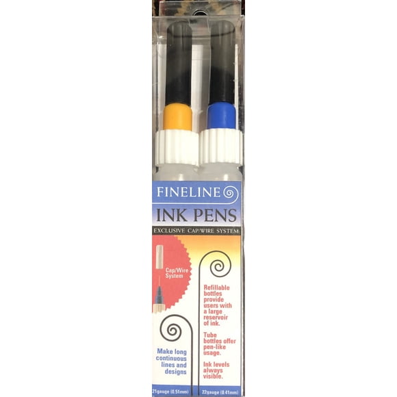 Fineline Ink Pen Applicators - Empty 2/Pkg-21 Gauge/ 22 Gauge - 8131