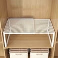 thumbnail image 4 of WLOELOEW Expandable Cabinet Storage Shelf Stackable Organizer Rack Saving Space For Kitchen Bathroom Pantry Coffee Countertop Home Office Desk Wardrobe Shoe Cabinet, 4 of 6