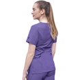 thumbnail image 2 of Adar Pro Heather Sarraus pour Femmes - Haut de Sarrau à Encolure en V Rehaussée - P4212H - Heather Grape - TTP, 2 of 7