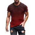 thumbnail image 1 of FAIWAD Men's Gradient Short Sleeve Tops Round Neck Summer T-Shirt Trendy Loose Pullover Tops, 1 of 6