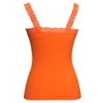 thumbnail image 1 of Womens Lace Trim Camisoles - Neon Orange, 1 of 2