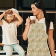 thumbnail image 3 of Cooking Apron for Women and Men Cotton Linen Blend Adjustable Kitchen Apron Rainproof Oil-Resistant with Heat Transfer Print 26.77 in x 21.65 in, 3 of 6