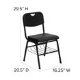 thumbnail image 3 of Scranton & Co Chaise Empilable en Plastique Noire, 3 of 4