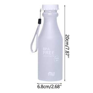 EARKITY Water Bottles, BPA-Free Water Bottle, Sports Water Bottle with Strap, Leakproof Water Jug for Fitness, Frosted Plastic Transparent Water Cup for Kids Adult School Gym Office Travel Outdoor