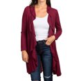 thumbnail image 1 of Cardigan à Volants Ouvert devant Couleur Unie Manches Longues pour Femmes, 1 of 7