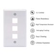 thumbnail image 2 of axGear 10 Packs Wall Plate 3 Port White Unbreakable Toggle Outlet Cover, 2 of 5