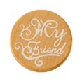 thumbnail image 3 of fastboy Mots de Salutation Ronds Tampon en Bois Décoration d'Invitation d'Anniversaire Mon Ami 1ensemble, 3 of 3