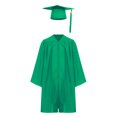 thumbnail image 1 of TTAO Kids Unisex Graduation Gown Robe Cap V Neck Set with 2025 Badge Tassel for School Graduation Green 21, 1 of 7