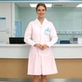 thumbnail image 1 of Court Realm Long Sleeve Lab Coat with Notched Collar and Slant Pockets for Daily Home and Laboratory Roles, 1 of 3