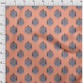 thumbnail image 3 of oneOone Silk Tabby Fabric Leaves|Floral & Paisley Block Print Fabric By Yard 42 Inch Wide, 3 of 4