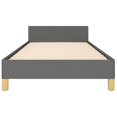 thumbnail image 3 of vidaXL Bed Frame with Headboard Dark Grey 100x203cm Twin XL Fabric, 3 of 5