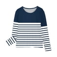 thumbnail image 4 of MeetoTime Chemises à Manches Longues pour Filles, Col Rond Rayé Imprimé, Blouses Décontractées et Élégantes, Pull pour Enfants 3-14 Ans, 4 of 6