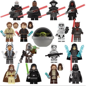 18-Piece Space Jeu de figures d'action d'aventure, Bâtir des blocs Playset avec des personnages et des accessoires, Creative Toy Kit pour enfants et fans
