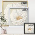 thumbnail image 3 of Designart 'White Serene Peony' Cottage Framed Art Print - 16x16, 3 of 3