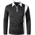 thumbnail image 1 of Ventes Black Friday! Chandail à Capuchon et Chandail pour Hommes TopLLC Mode Patchwork Couleur Mode avec Chemise à Col à Revers pour Hommes à Manches Longues Couture Bicolore Tenue Mode Blouse et Chemise à Manches Longues à Col Rabattu, 1 of 5