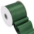 thumbnail image 1 of Joycrosso Forest Green Ribbon 4 Inch Wide Thick Fabric Ribbon, 50 Yards Double Faced Satin for Chair Sash Bows Making Bouquet Sewing Christmas Decoration, 1 of 7