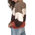 thumbnail image 4 of Tricot Décontracté Ample pour Femmes, Automne Hiver, Manches Longues, Rayé, Noël, 4 of 7