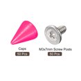 thumbnail image 3 of Unique Bargains 50 Sets Cone Spikes Studs 7x10mm Studs and Spike Screw Back Rivet Rose Red, 3 of 4