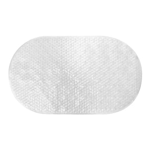 Mainstays Bubbles PVC Bath Mat Clear size 27x15.2