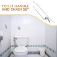 thumbnail image 2 of 1 Ensemble Poignée de Chasse de Toilette Réservoir de Toilette Levier de Chasse de Toilette de Rechange Clapet Chaîne Poignée de Chasse Trousse, 2 of 8