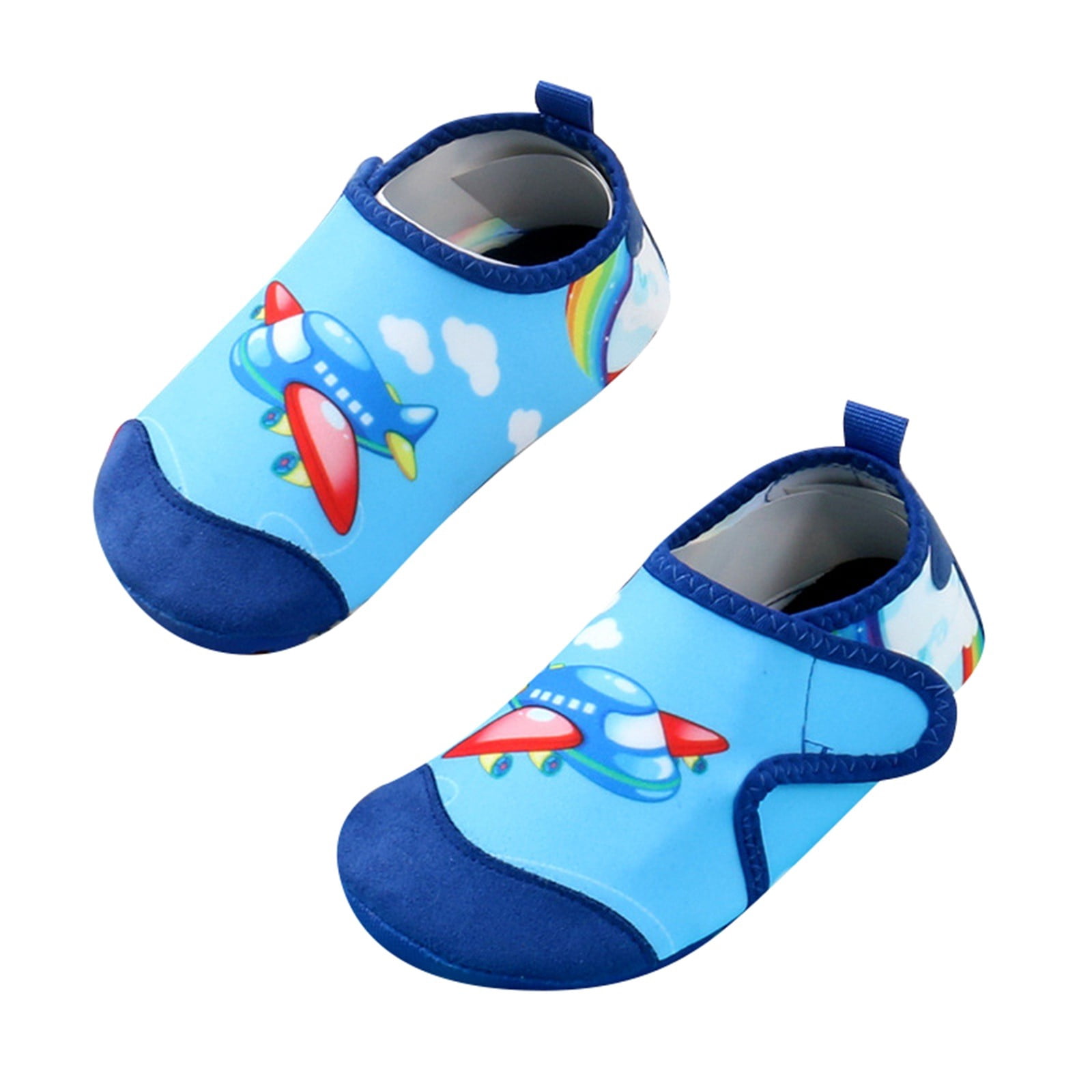 Toddler Girls Sneakers Soft Sole Non Slip Quick Drying Beach Shoes With Prints Easy Closure for Kids Size 23