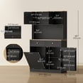 thumbnail image 3 of HOMCOM 68" Pantry Cabinet, Kitchen Cabinet with Charging Station, Black, 3 of 10